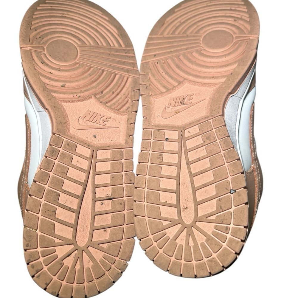 Nike Coral and White Low-Top Dunks - Picture 9 of 9